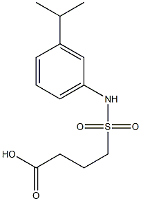 4-{[3-(propan-2-yl)phenyl]sulfamoyl}butanoic acid Struktur