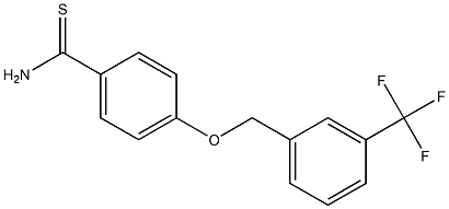 4-{[3-(trifluoromethyl)phenyl]methoxy}benzene-1-carbothioamide Struktur