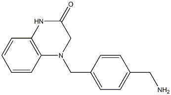 4-{[4-(aminomethyl)phenyl]methyl}-1,2,3,4-tetrahydroquinoxalin-2-one Struktur