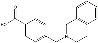 4-{[benzyl(ethyl)amino]methyl}benzoic acid Struktur