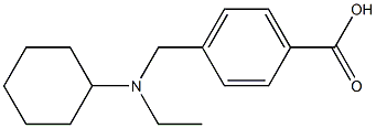 4-{[cyclohexyl(ethyl)amino]methyl}benzoic acid Struktur