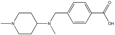 4-{[methyl(1-methylpiperidin-4-yl)amino]methyl}benzoic acid Struktur