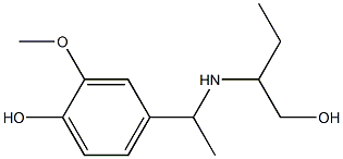 4-{1-[(1-hydroxybutan-2-yl)amino]ethyl}-2-methoxyphenol Struktur