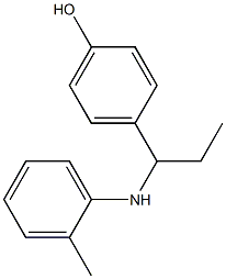 4-{1-[(2-methylphenyl)amino]propyl}phenol Struktur