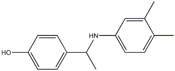 4-{1-[(3,4-dimethylphenyl)amino]ethyl}phenol Struktur