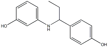 4-{1-[(3-hydroxyphenyl)amino]propyl}phenol Struktur