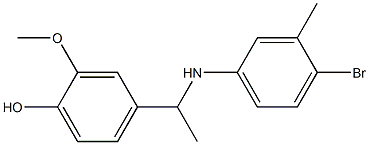 4-{1-[(4-bromo-3-methylphenyl)amino]ethyl}-2-methoxyphenol Struktur