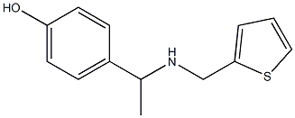 4-{1-[(thiophen-2-ylmethyl)amino]ethyl}phenol Struktur