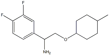 4-{1-amino-2-[(4-methylcyclohexyl)oxy]ethyl}-1,2-difluorobenzene Struktur