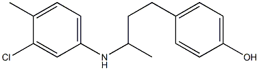 4-{3-[(3-chloro-4-methylphenyl)amino]butyl}phenol Struktur