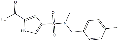 4-{methyl[(4-methylphenyl)methyl]sulfamoyl}-1H-pyrrole-2-carboxylic acid Struktur