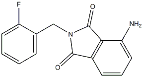 4-amino-2-[(2-fluorophenyl)methyl]-2,3-dihydro-1H-isoindole-1,3-dione Struktur