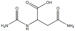 4-amino-2-[(aminocarbonyl)amino]-4-oxobutanoic acid Struktur