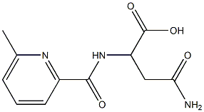 4-amino-2-{[(6-methylpyridin-2-yl)carbonyl]amino}-4-oxobutanoic acid Struktur