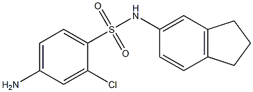 4-amino-2-chloro-N-(2,3-dihydro-1H-inden-5-yl)benzene-1-sulfonamide Struktur