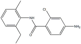 4-amino-2-chloro-N-(2-ethyl-6-methylphenyl)benzamide Struktur