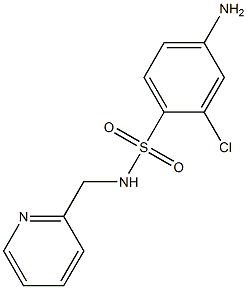 4-amino-2-chloro-N-(pyridin-2-ylmethyl)benzene-1-sulfonamide Struktur