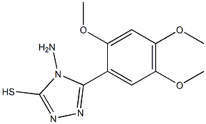 4-amino-5-(2,4,5-trimethoxyphenyl)-4H-1,2,4-triazole-3-thiol Struktur