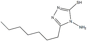 4-amino-5-heptyl-4H-1,2,4-triazole-3-thiol Struktur