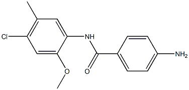 4-amino-N-(4-chloro-2-methoxy-5-methylphenyl)benzamide Struktur