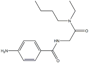 4-amino-N-{2-[butyl(ethyl)amino]-2-oxoethyl}benzamide Struktur