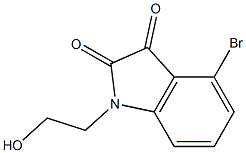 4-bromo-1-(2-hydroxyethyl)-2,3-dihydro-1H-indole-2,3-dione Struktur