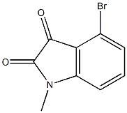 4-bromo-1-methyl-2,3-dihydro-1H-indole-2,3-dione Struktur