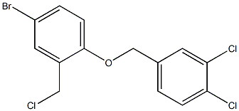 4-bromo-2-(chloromethyl)-1-[(3,4-dichlorophenyl)methoxy]benzene Struktur