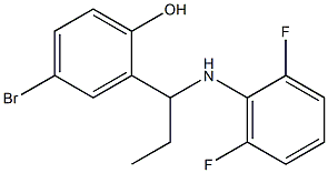 4-bromo-2-{1-[(2,6-difluorophenyl)amino]propyl}phenol Struktur