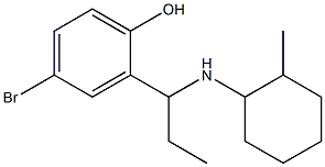 4-bromo-2-{1-[(2-methylcyclohexyl)amino]propyl}phenol Struktur