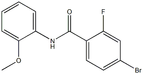 4-bromo-2-fluoro-N-(2-methoxyphenyl)benzamide Struktur