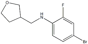 4-bromo-2-fluoro-N-(oxolan-3-ylmethyl)aniline Struktur