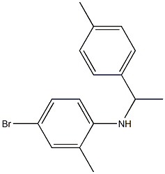 4-bromo-2-methyl-N-[1-(4-methylphenyl)ethyl]aniline Struktur