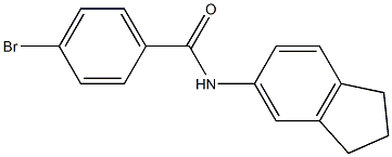 4-bromo-N-(2,3-dihydro-1H-inden-5-yl)benzamide Struktur