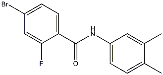 4-bromo-N-(3,4-dimethylphenyl)-2-fluorobenzamide Struktur