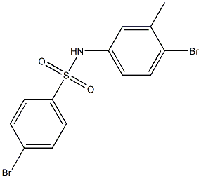 4-bromo-N-(4-bromo-3-methylphenyl)benzene-1-sulfonamide Struktur