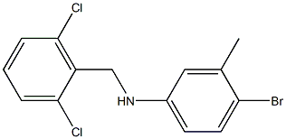 4-bromo-N-[(2,6-dichlorophenyl)methyl]-3-methylaniline Struktur