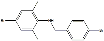 4-bromo-N-[(4-bromophenyl)methyl]-2,6-dimethylaniline Struktur