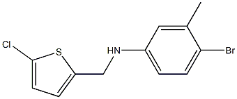 4-bromo-N-[(5-chlorothiophen-2-yl)methyl]-3-methylaniline Struktur