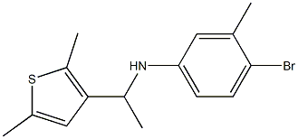 4-bromo-N-[1-(2,5-dimethylthiophen-3-yl)ethyl]-3-methylaniline Struktur