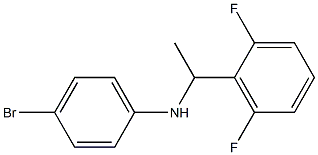 4-bromo-N-[1-(2,6-difluorophenyl)ethyl]aniline Struktur