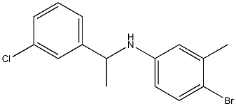 4-bromo-N-[1-(3-chlorophenyl)ethyl]-3-methylaniline Struktur