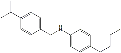 4-butyl-N-{[4-(propan-2-yl)phenyl]methyl}aniline Struktur