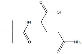 4-carbamoyl-2-(2,2-dimethylpropanamido)butanoic acid Struktur