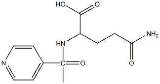 4-carbamoyl-2-[1-(pyridin-4-yl)acetamido]butanoic acid Struktur