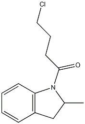 4-chloro-1-(2-methyl-2,3-dihydro-1H-indol-1-yl)butan-1-one Struktur