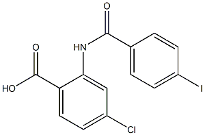 4-chloro-2-[(4-iodobenzene)amido]benzoic acid Struktur