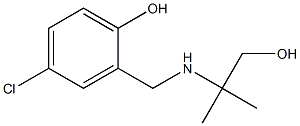 4-chloro-2-{[(1-hydroxy-2-methylpropan-2-yl)amino]methyl}phenol Struktur