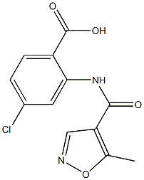 4-chloro-2-{[(5-methylisoxazol-4-yl)carbonyl]amino}benzoic acid Struktur