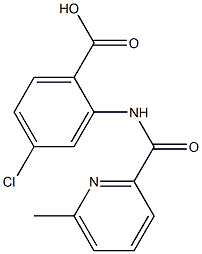 4-chloro-2-{[(6-methylpyridin-2-yl)carbonyl]amino}benzoic acid Struktur